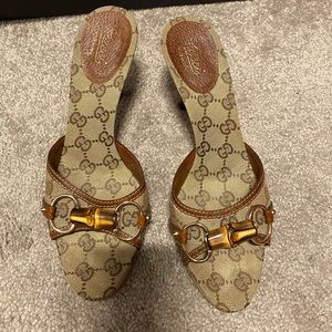 Gucci bamboo horsebit heels